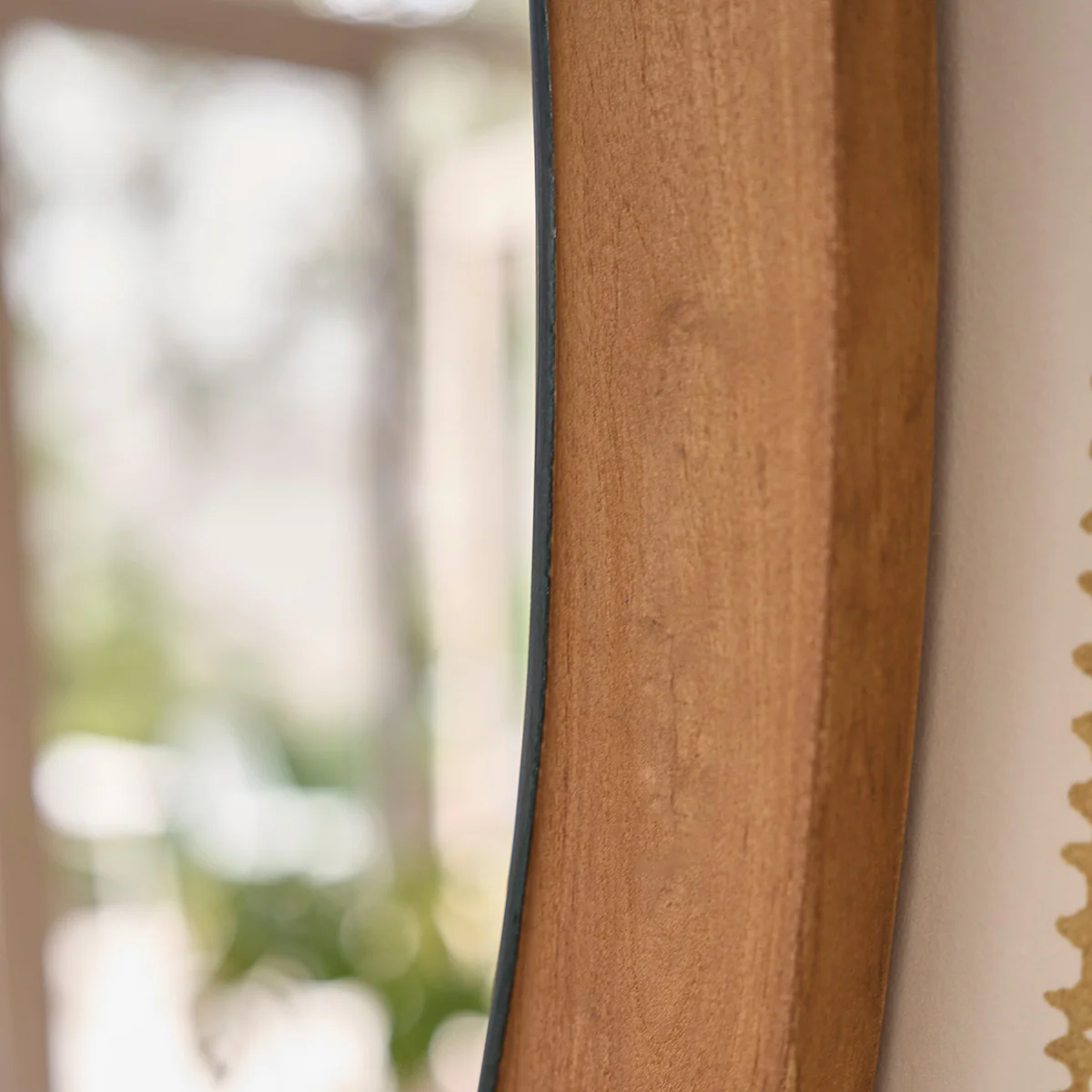 Miroir organique en bois de teck 75x60 cm - Image 3
