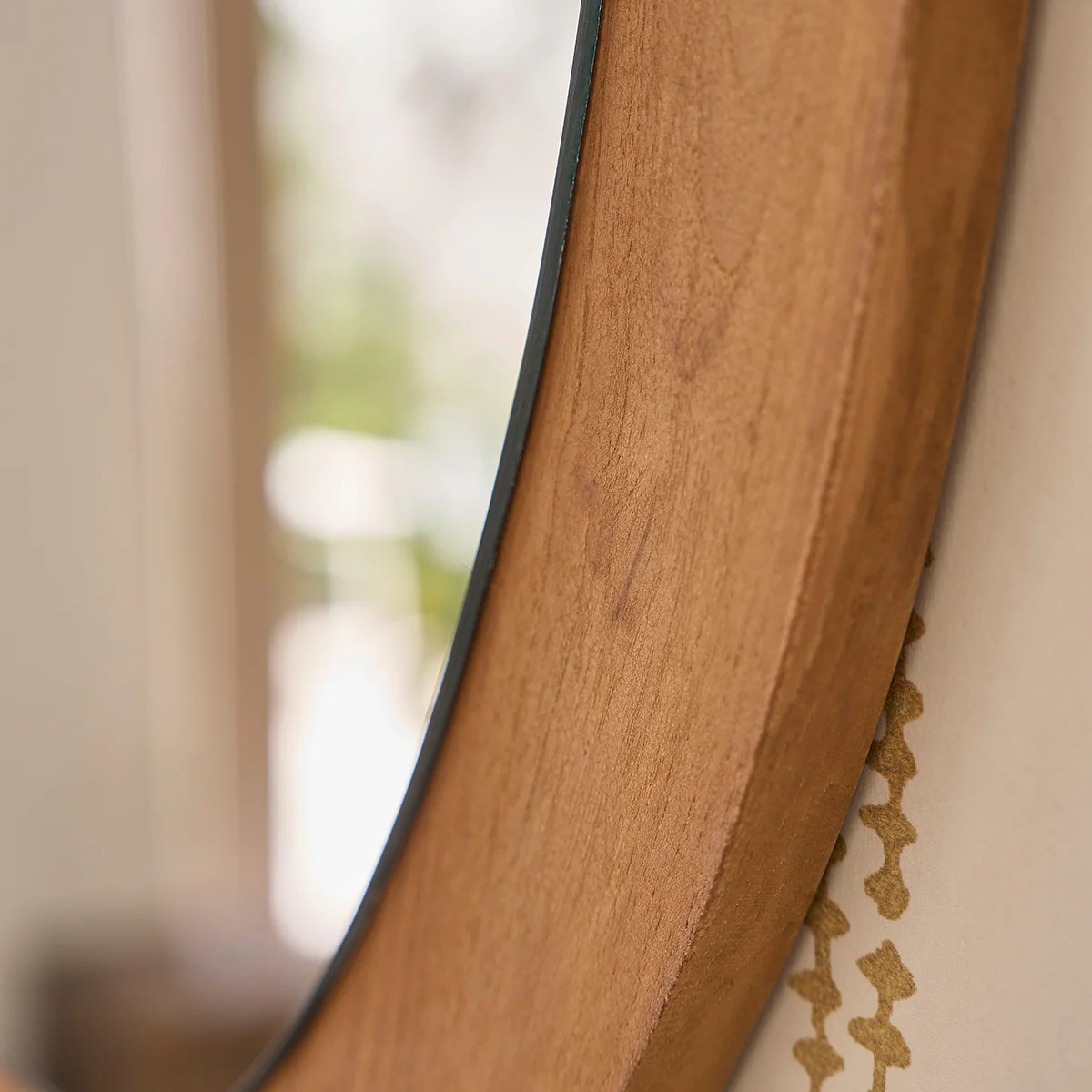 Miroir organique en bois de teck 75x60 cm - Image 4