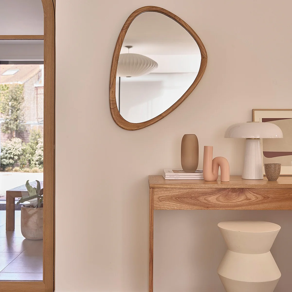 Miroir en mindi massif 75x60 cm - Image 6