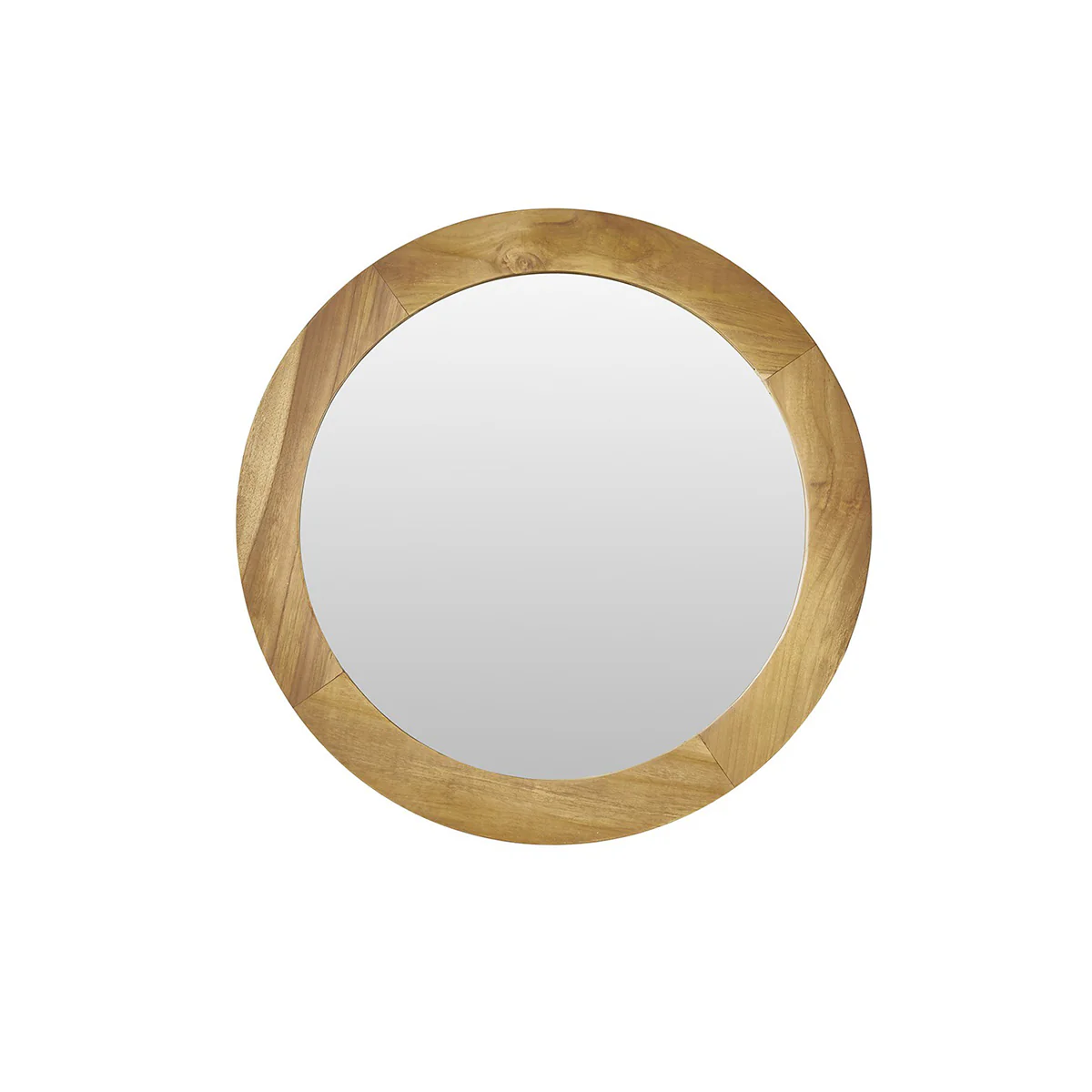 Miroir en teck massif rond Ø 50 cm - Image 2