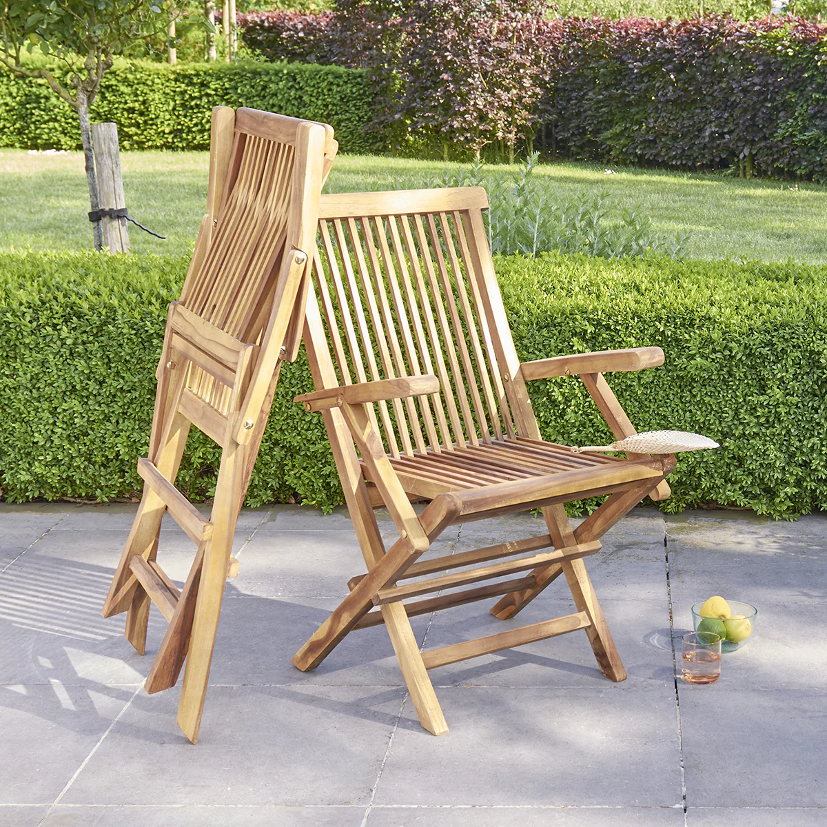 Salon de jardin en teck huilé massif extensible 4/8 pers. - Image 5