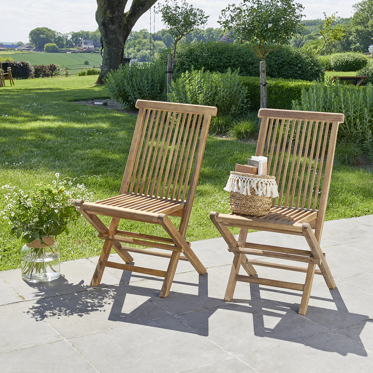 Salon de jardin en teck huilé massif extensible 6/8 pers. - Image 6