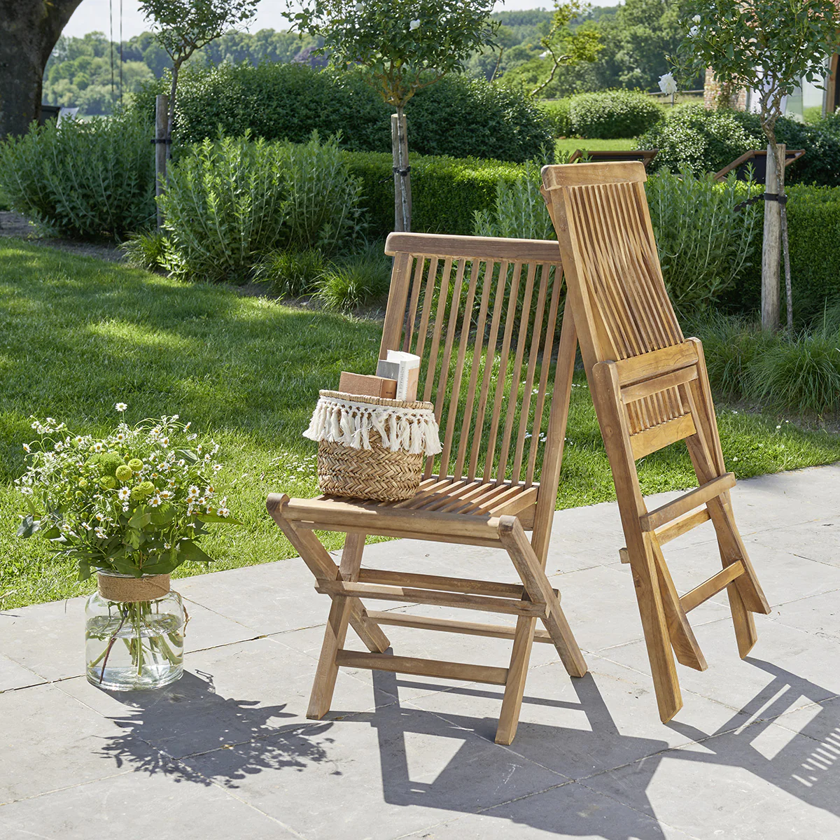 Salon de jardin en teck huilé massif extensible 8/10 pers. - Image 6