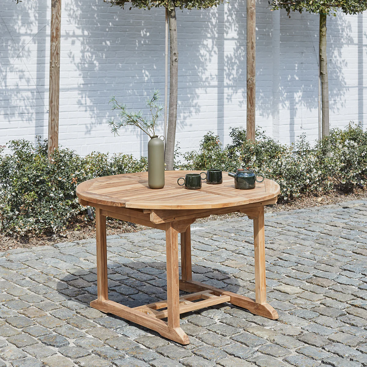 Salon de jardin en teck massif extensible 6/8 pers. - Image 4