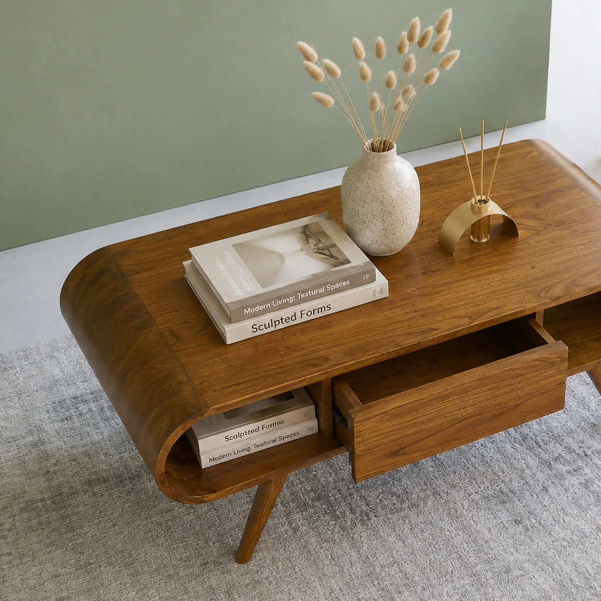 Table basse en mindi massif 120 cm - Image 3