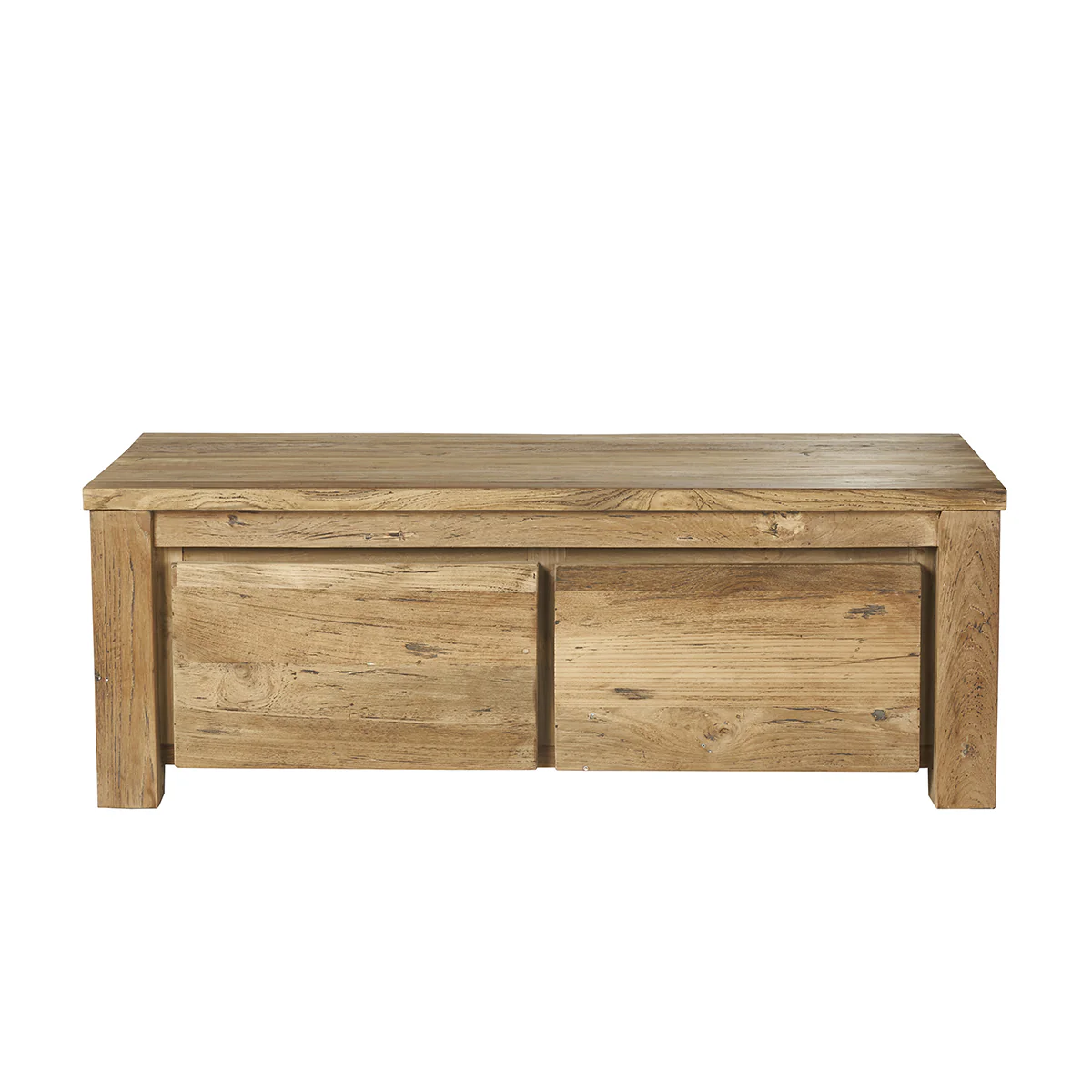Table basse en teck massif recyclé 120 cm - Image 2