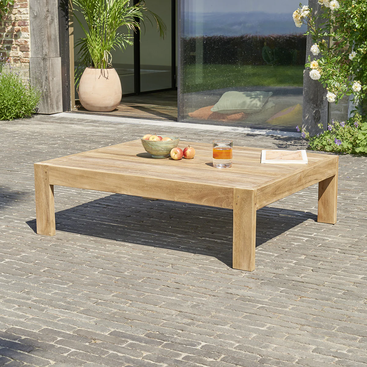 Table basse de jardin en teck 102 cm - Image 3