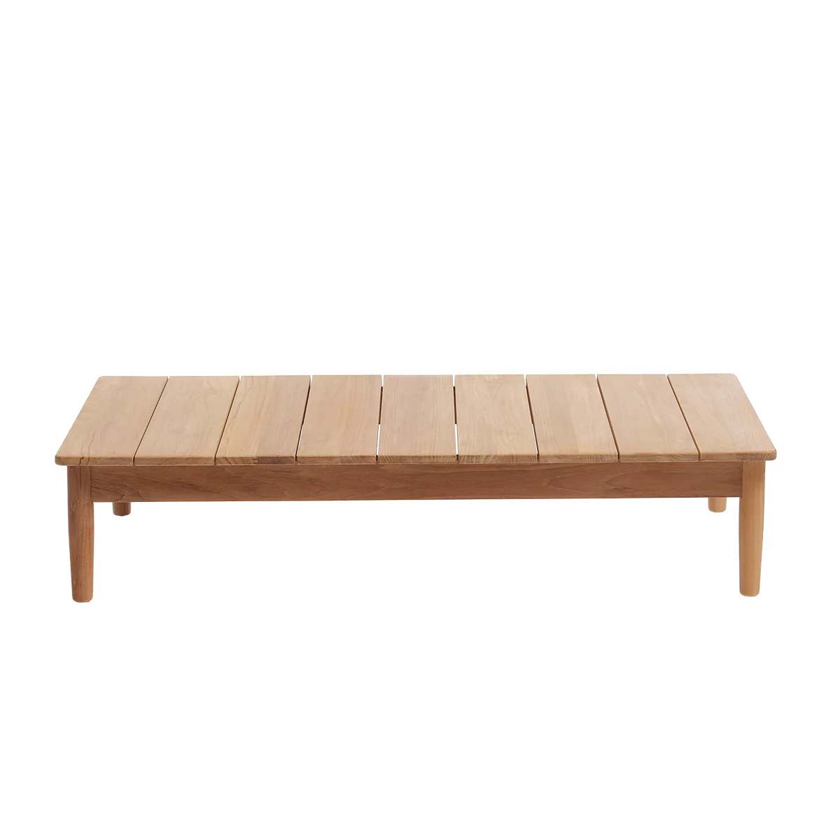 Table basse de jardin en teck massif 140 cm - Image 2