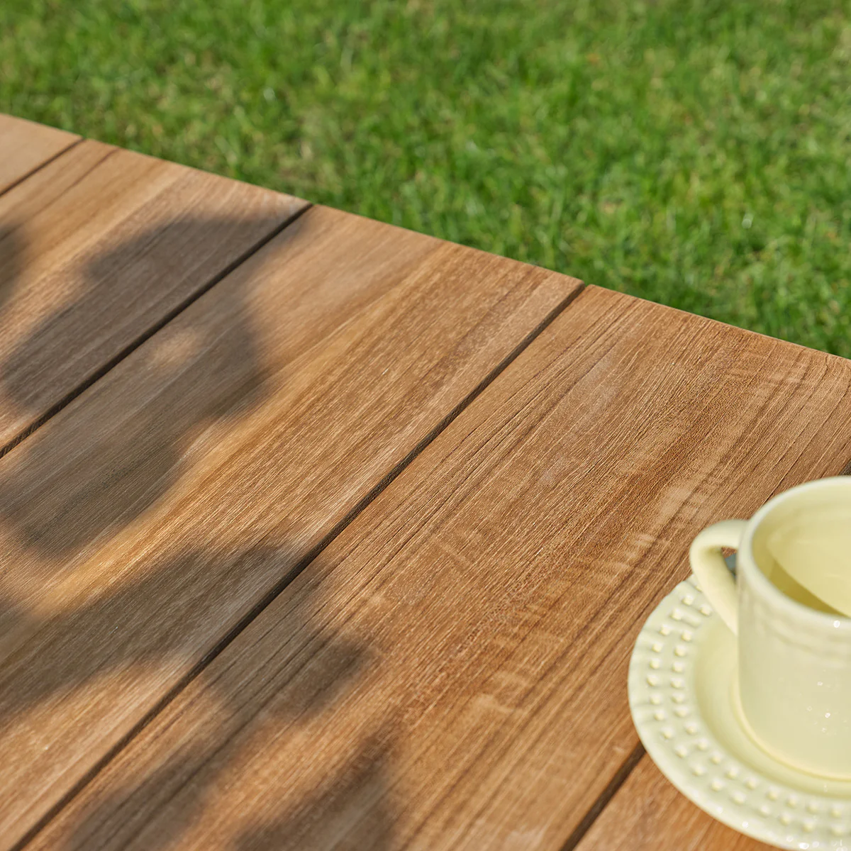 Table basse de jardin en teck massif 140 cm - Image 7