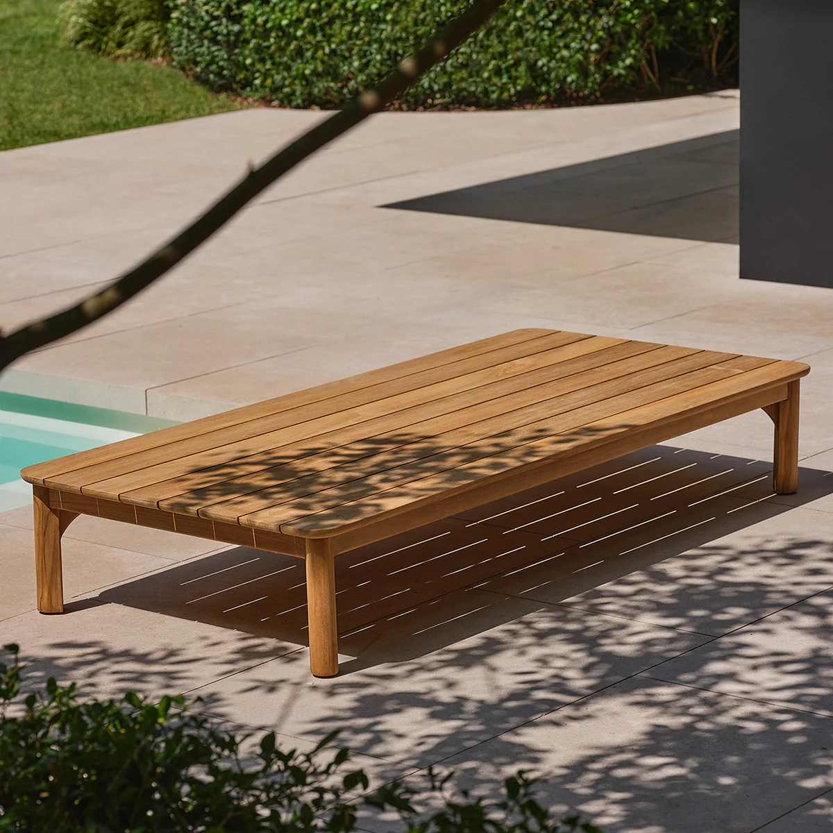 Table basse de jardin en teck massif 170 cm - Image 3