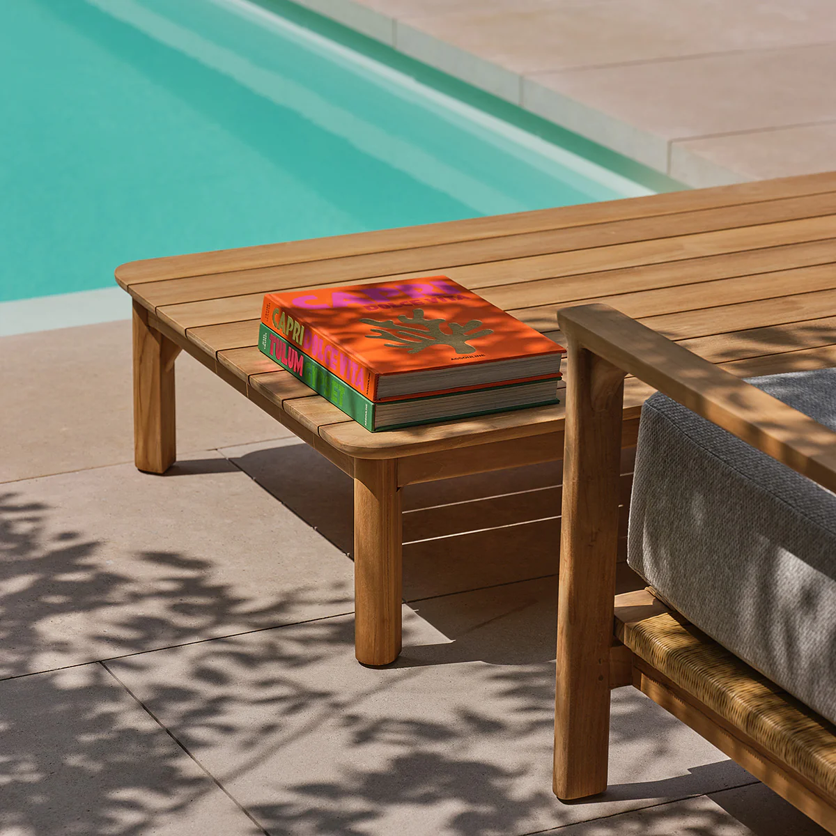 Table basse de jardin en teck massif 170 cm - Image 4