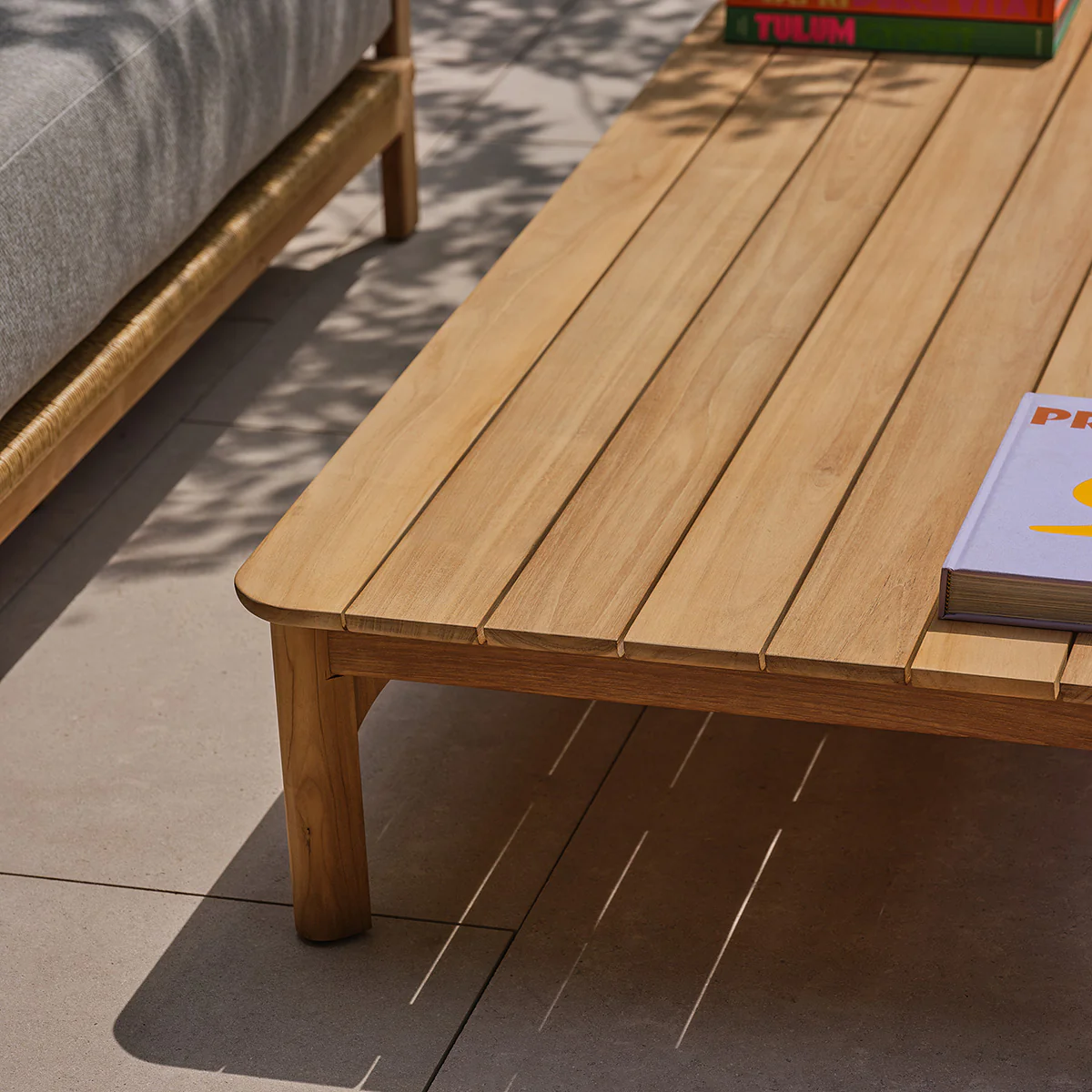 Table basse de jardin en teck massif 170 cm - Image 5