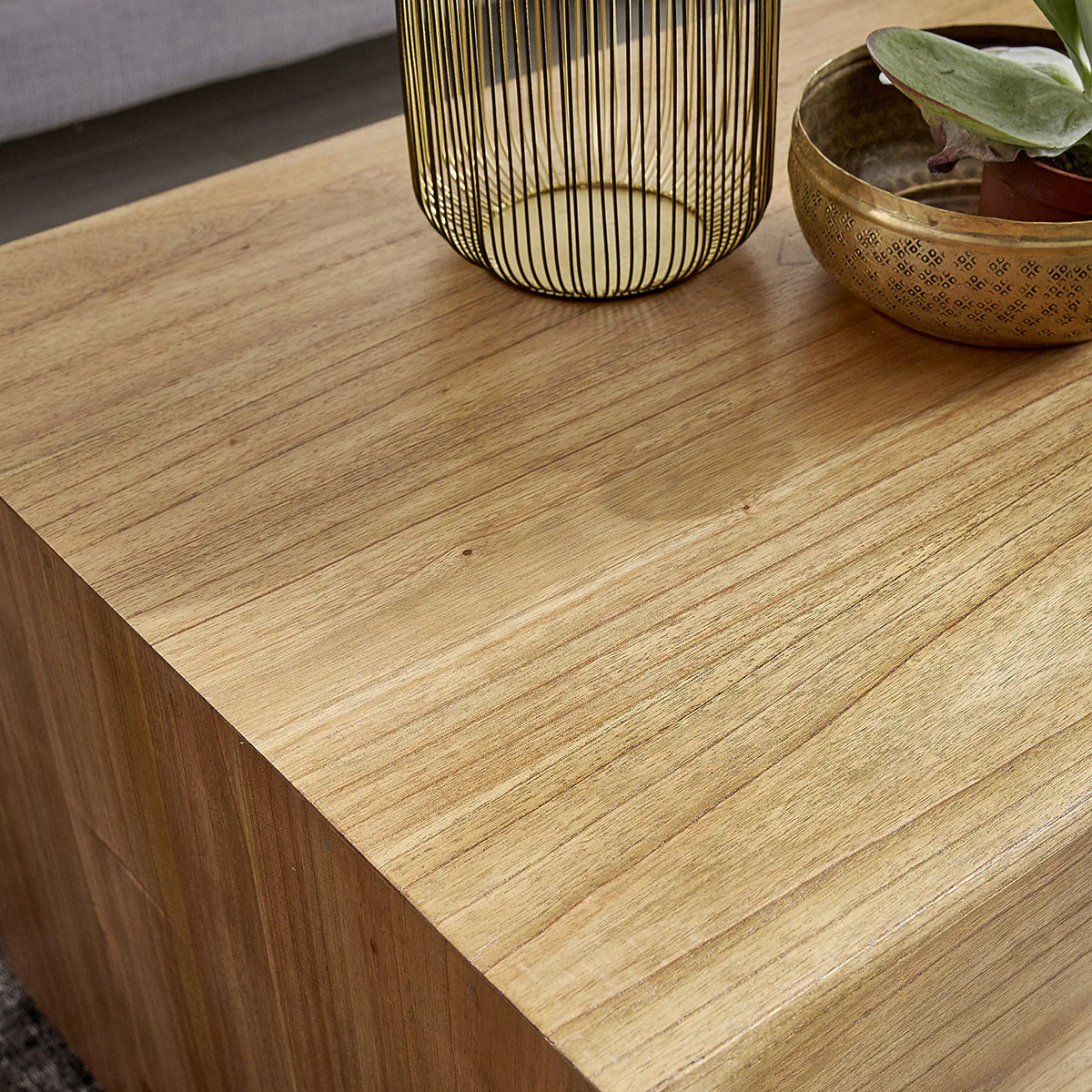 Table basse en mindi massif 120 cm - Image 6