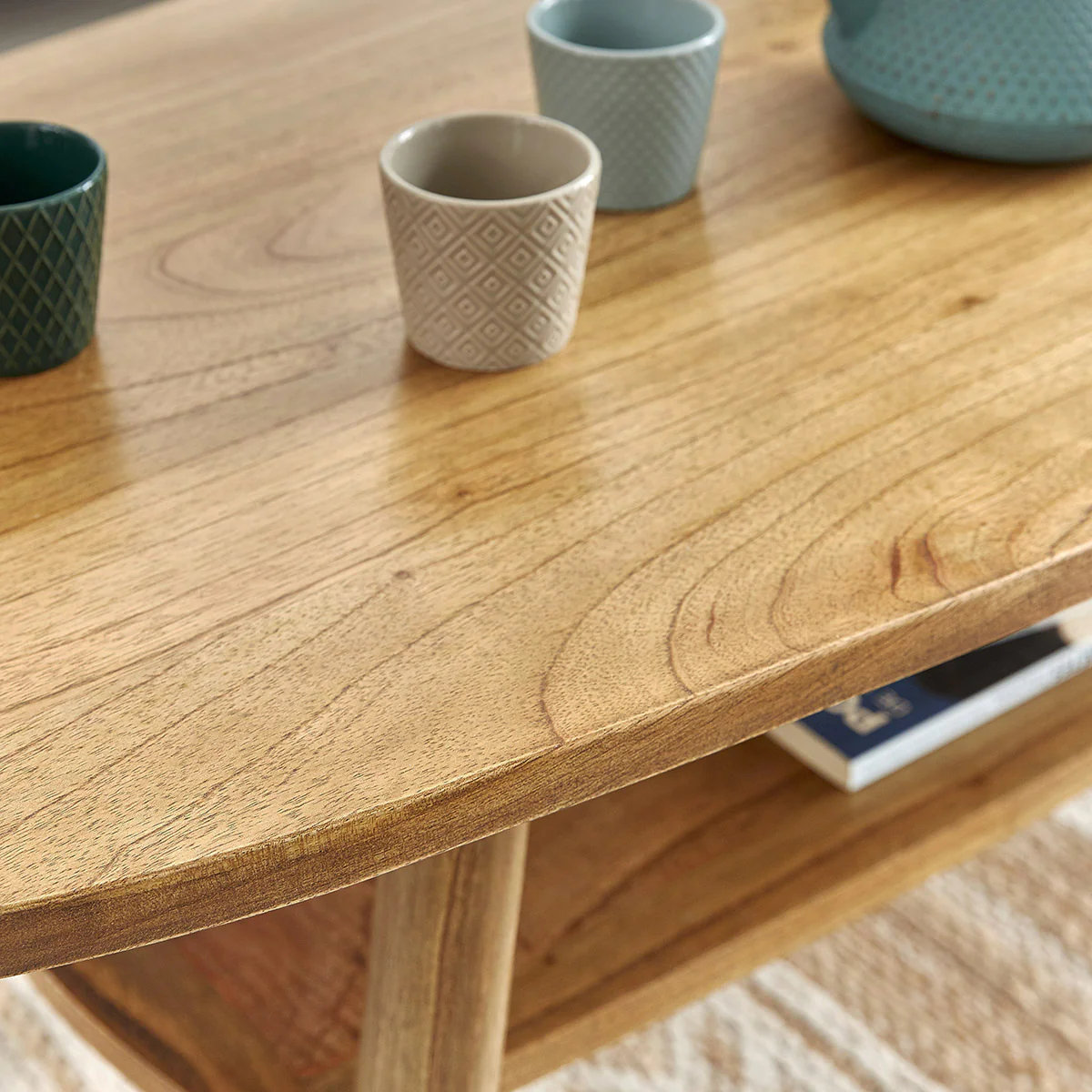 Table basse en mindi massif 160 cm - Image 3