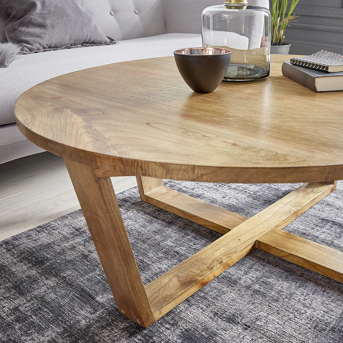 Table basse en mindi massif Ø 100 cm - Image 3