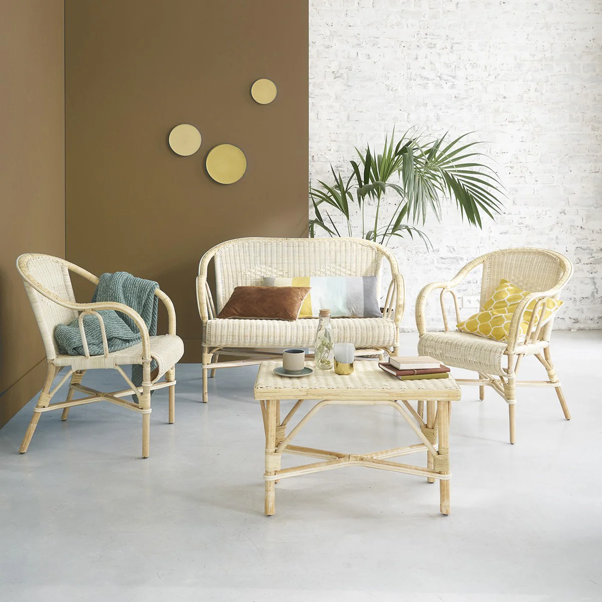 Table basse en rotin naturel - Image 4