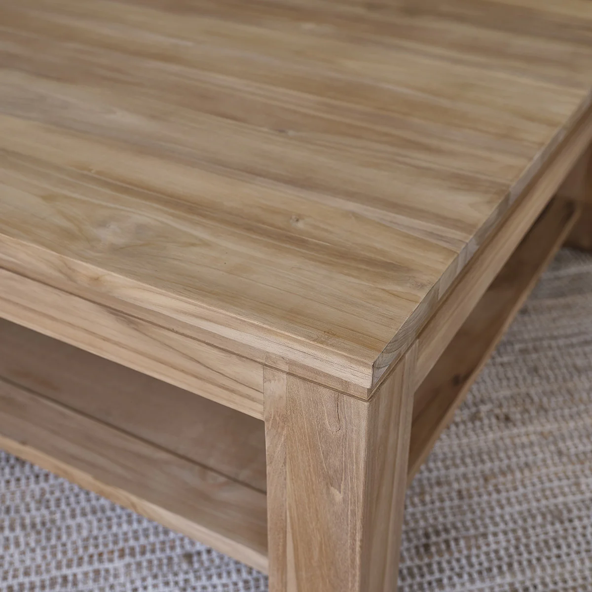 Table basse en teck massif 100 cm - Image 5