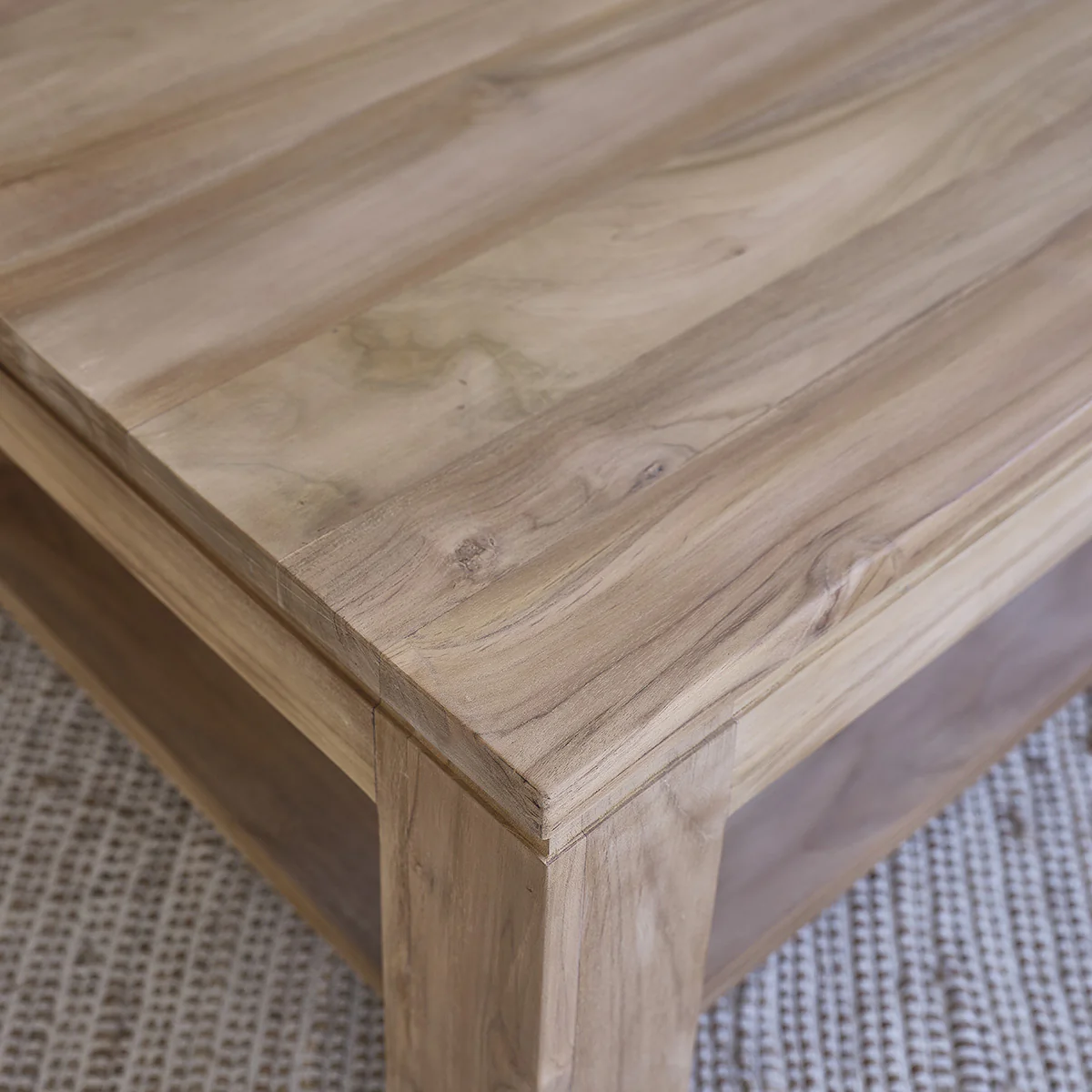 Table basse en teck massif 120 cm - Image 4