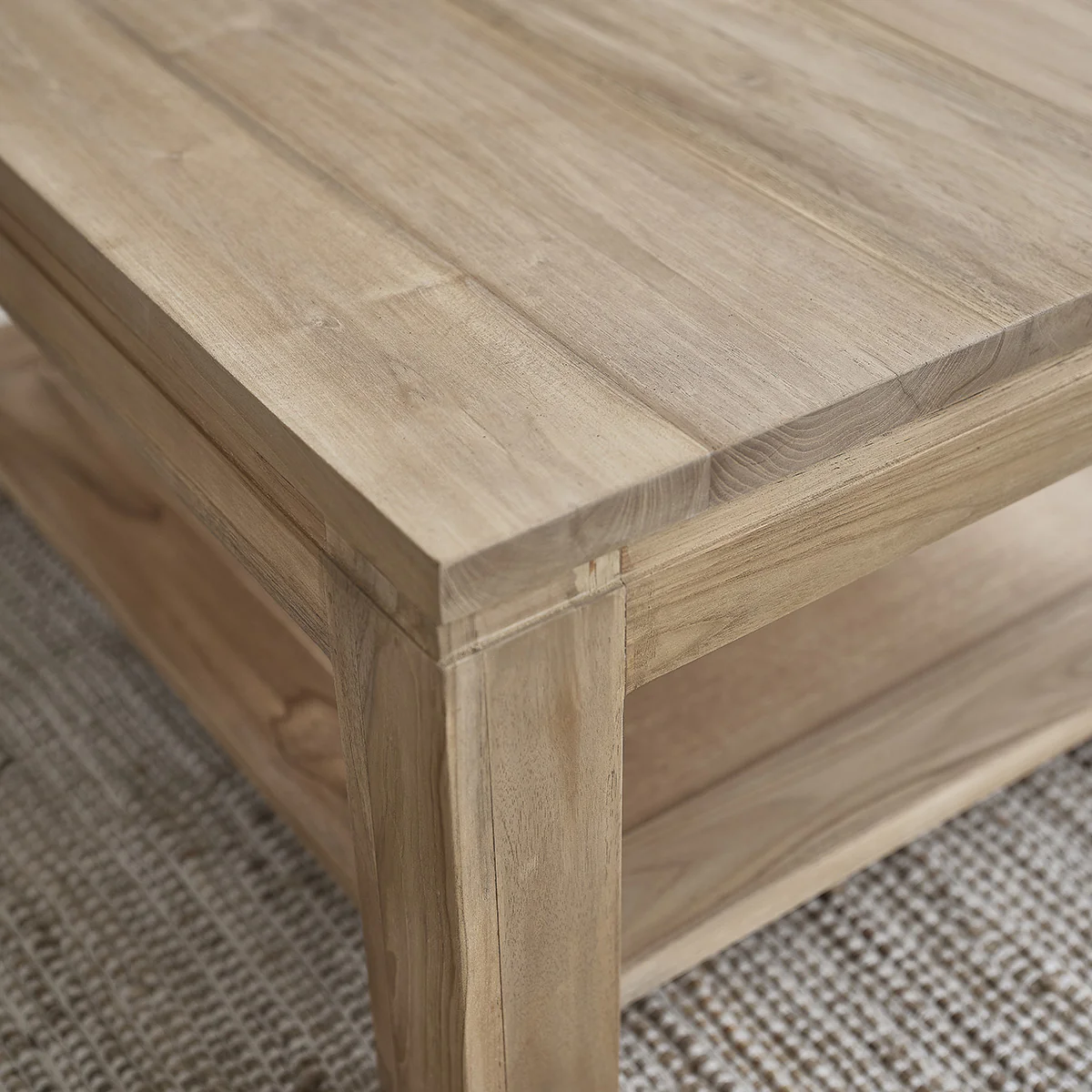 Table basse en teck massif 80 cm - Image 4