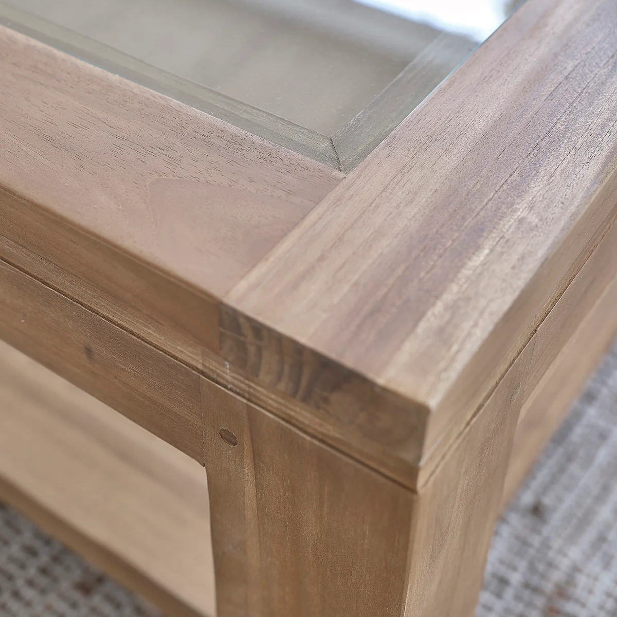 Table basse en teck massif 100 cm - Image 4