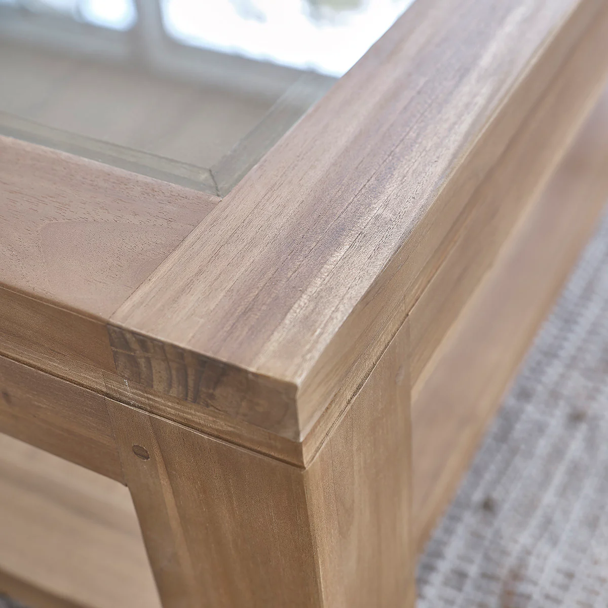 Table basse en teck massif 100 cm - Image 6