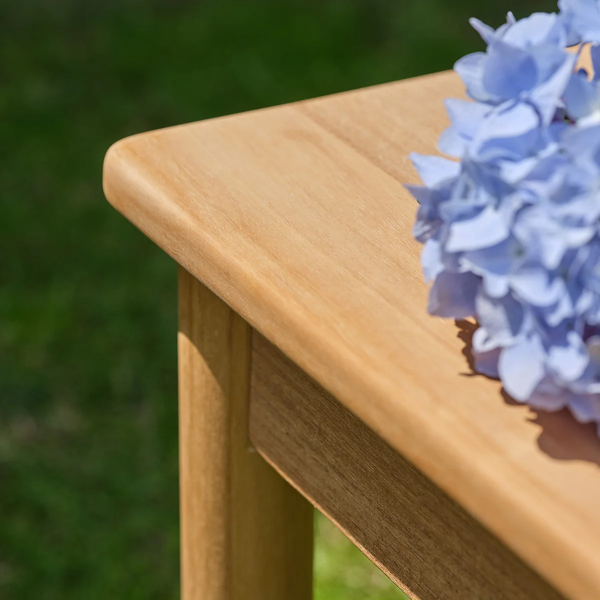 Table d'appoint de jardin en teck massif premium - Image 8