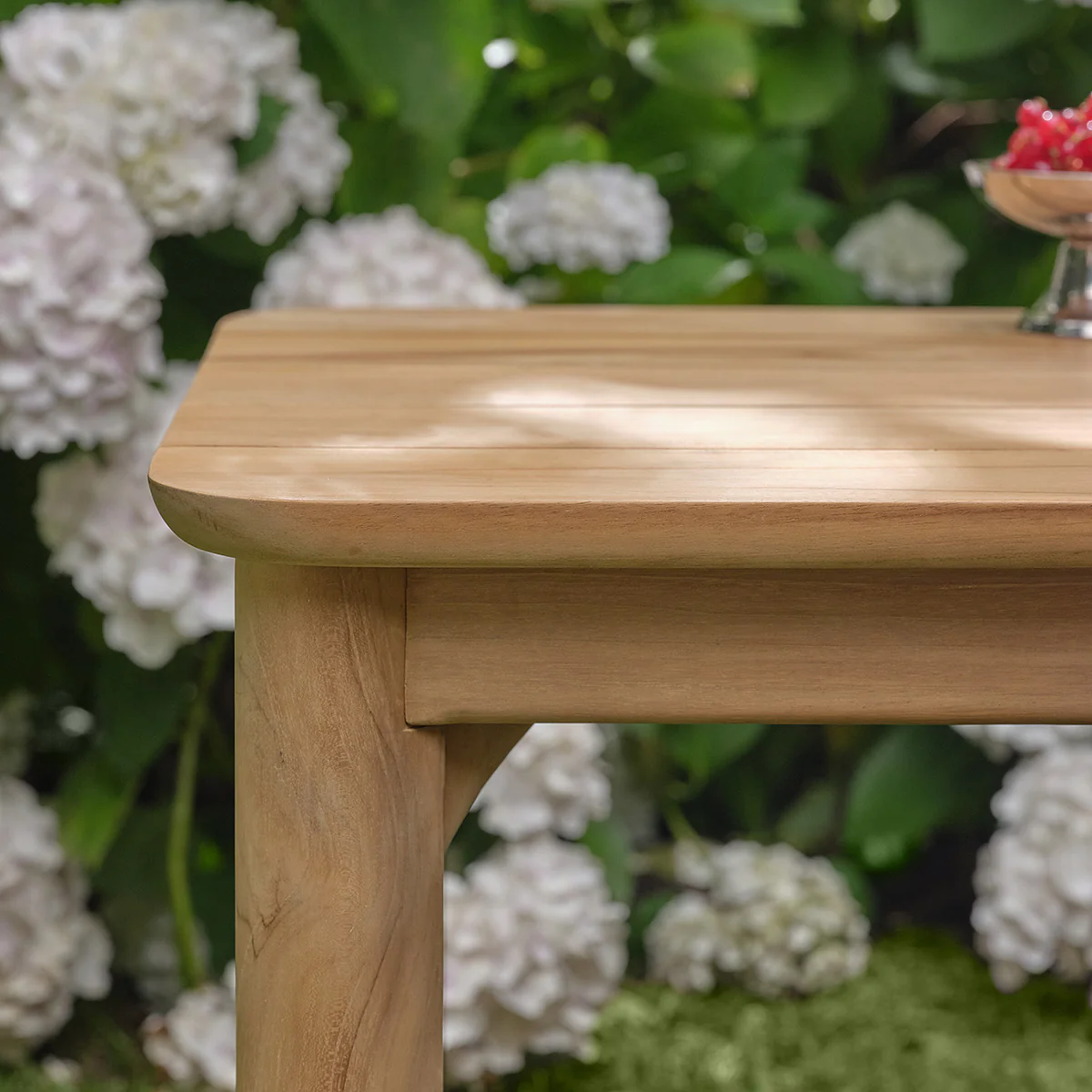 Table d'appoint de jardin en teck massif premium - Image 5