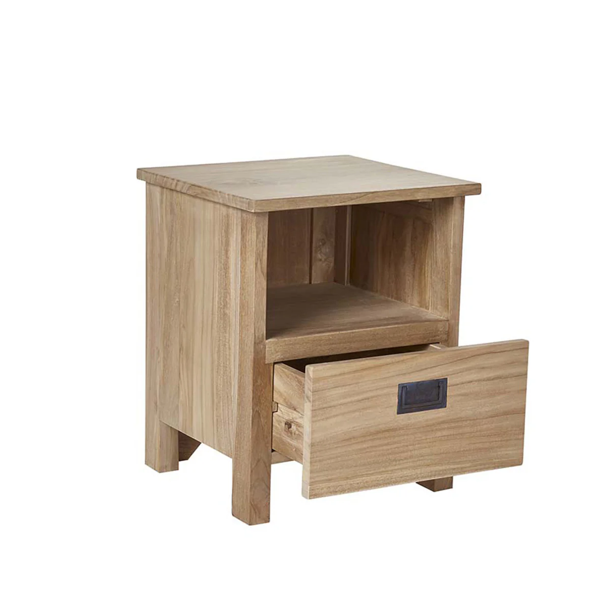 Table de chevet en teck massif 45 cm - Image 3