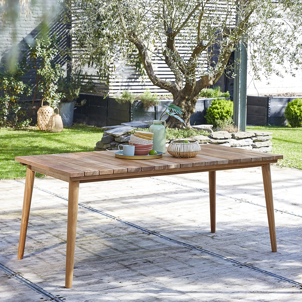 Table de jardin en teck massif 6/8 pers.