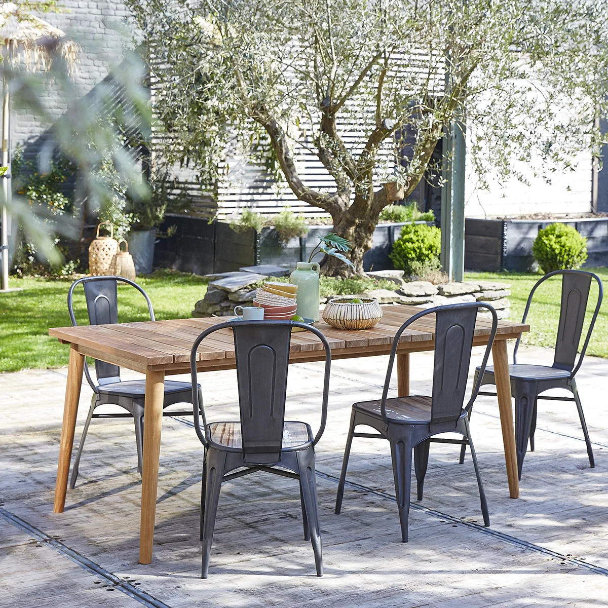 Table de jardin en teck massif 6/8 pers. - Image 6