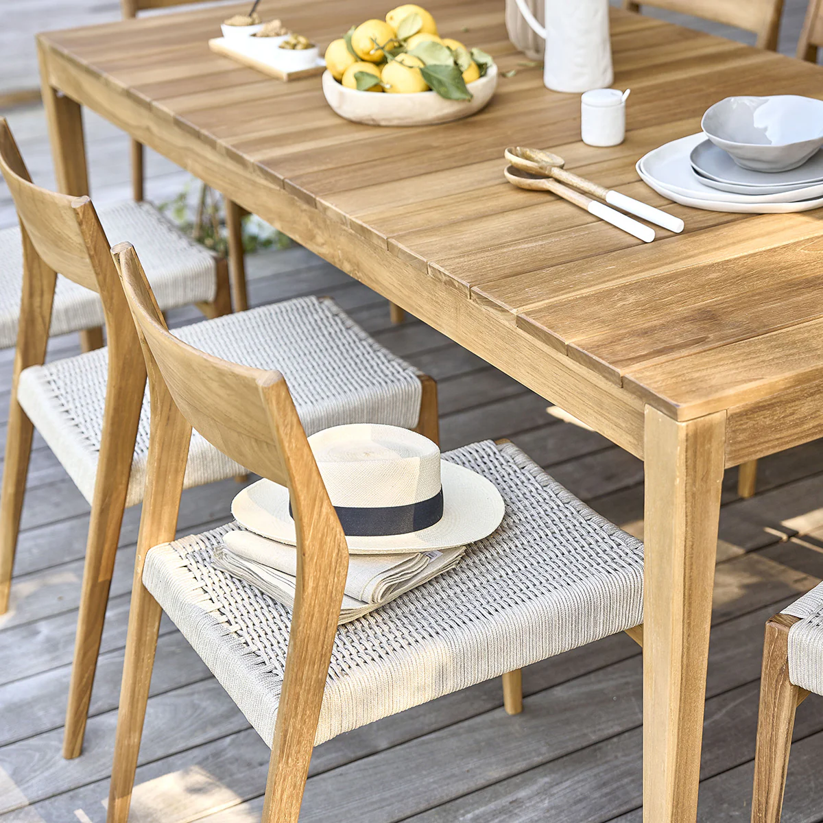 Table de jardin en bois de teck 8 pers. - Image 6