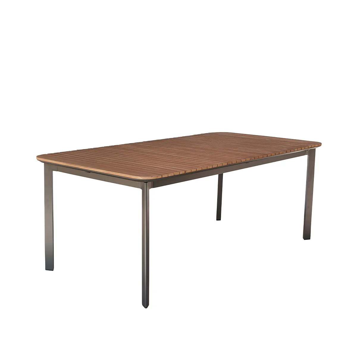 Table de jardin en teck massif et aluminium 6/8 pers. - Image 2
