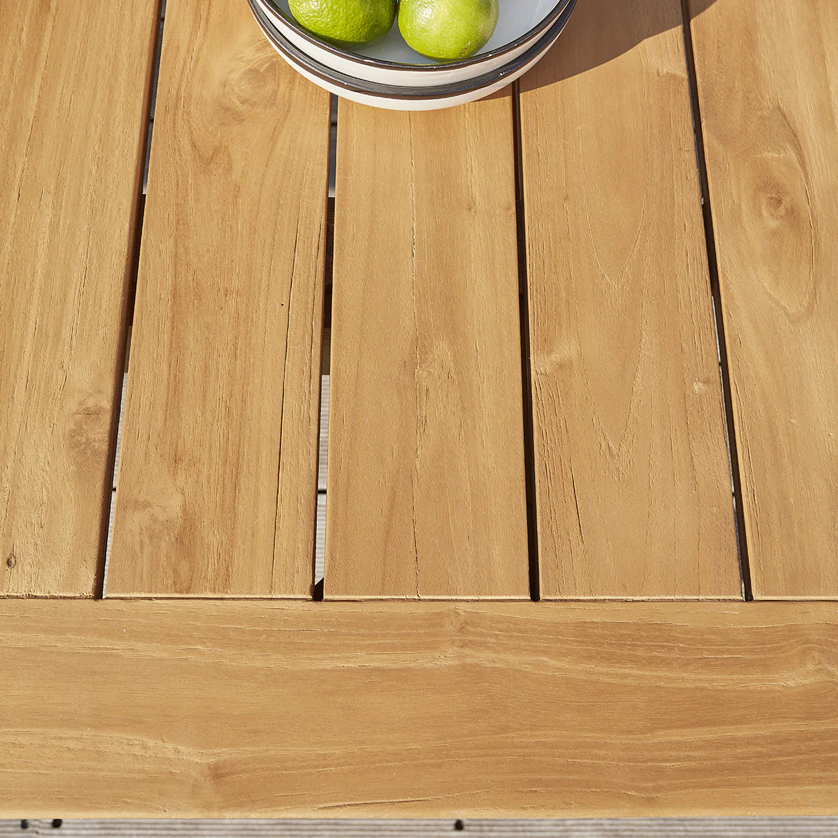 Table de jardin en teck massif recyclé extensible 10/12pers. - Image 6