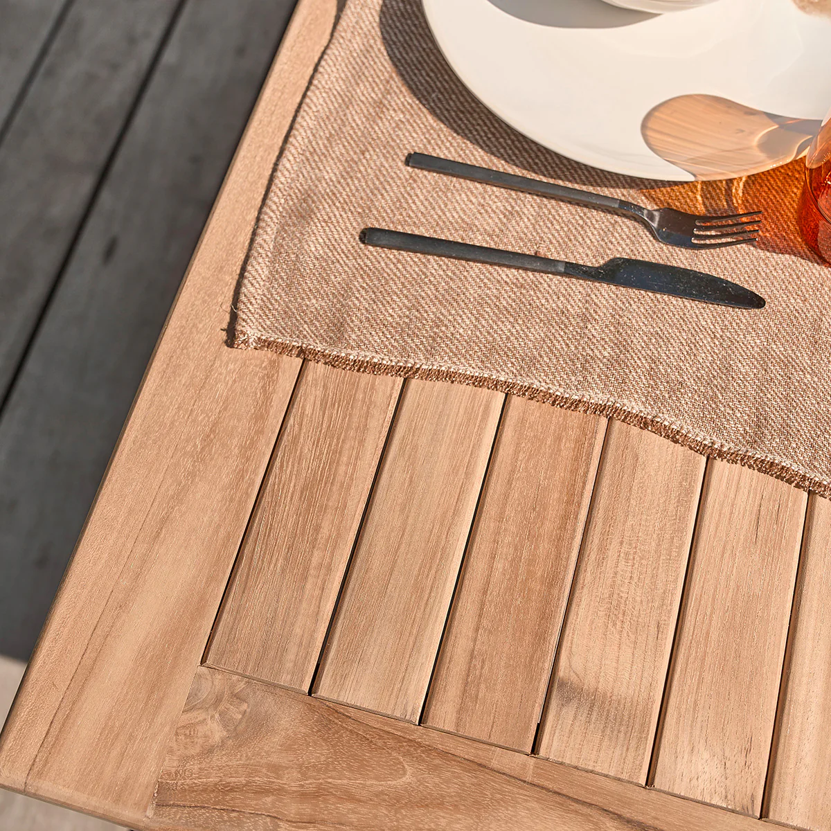 Table de jardin en teck massif extensible 8/10 pers. - Image 4