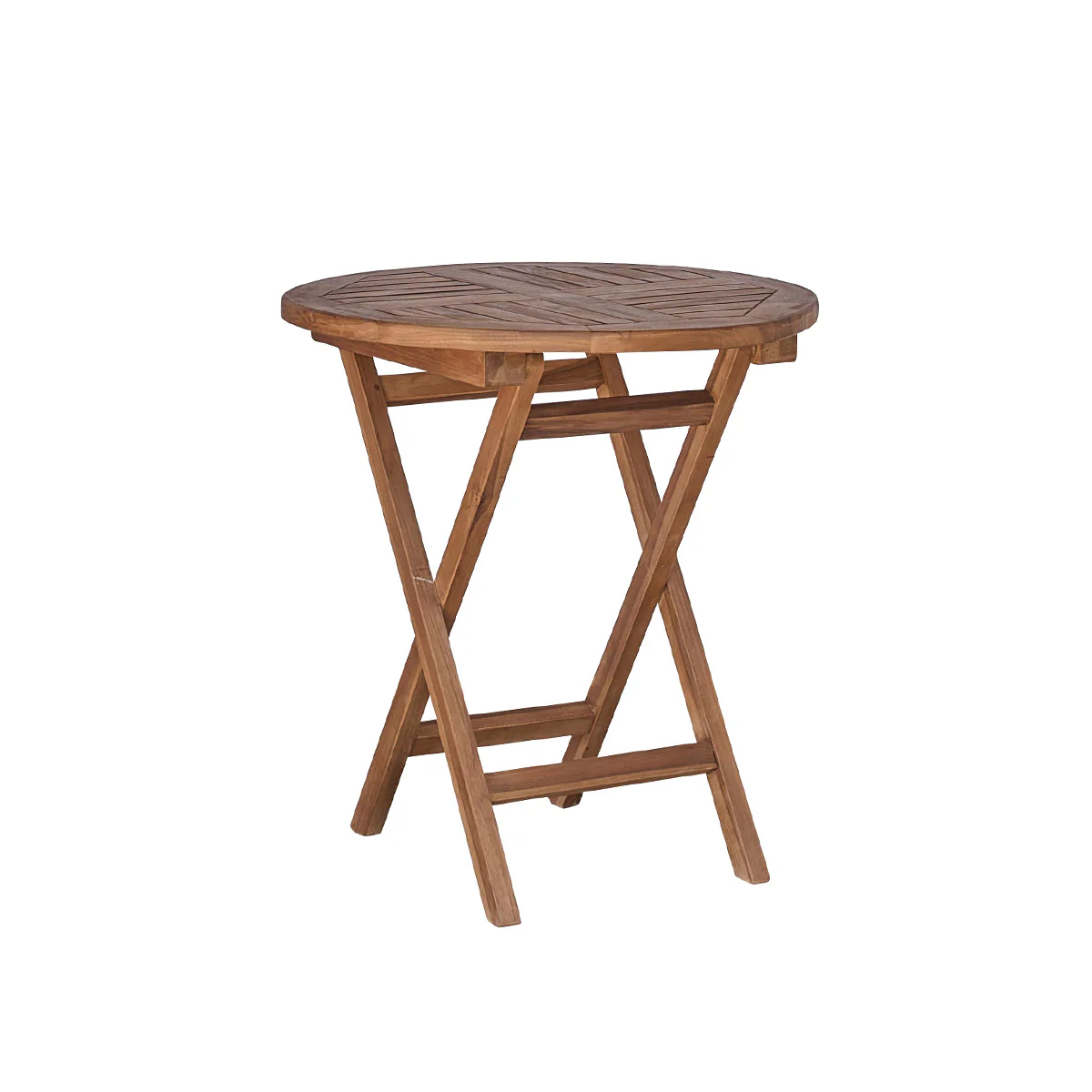 Table de jardin en teck huilé massif ronde 4 pers. - Image 2