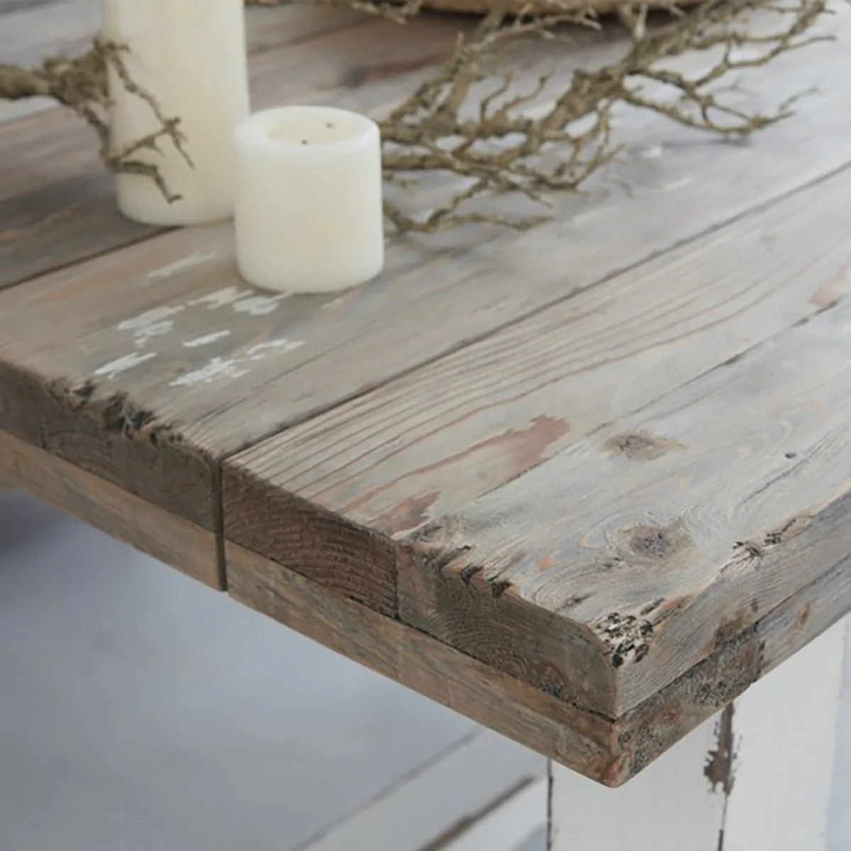 Table en bois recyclé massif 8 pers. - Image 5