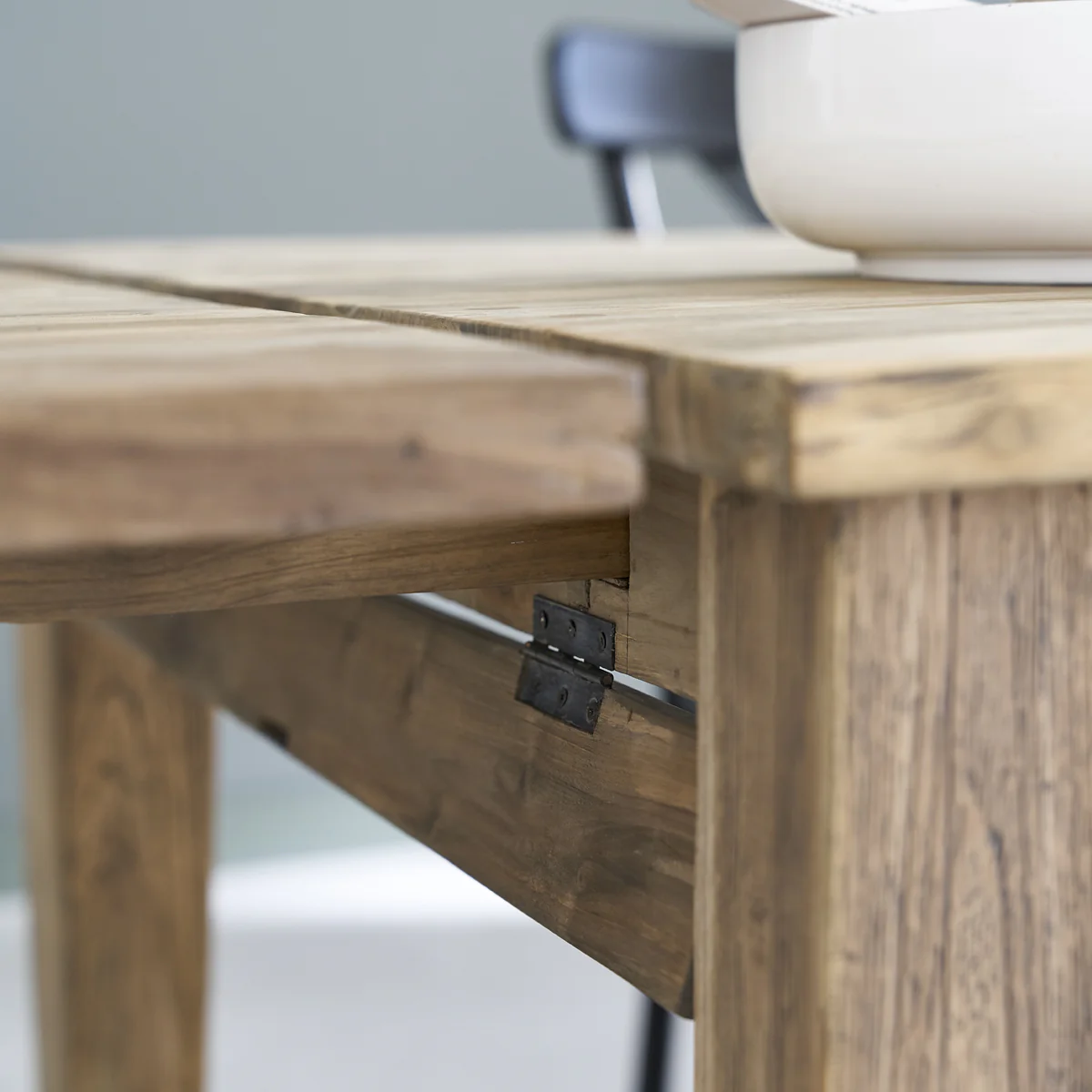 Table en teck massif recyclé extensible 14 pers. - Image 5