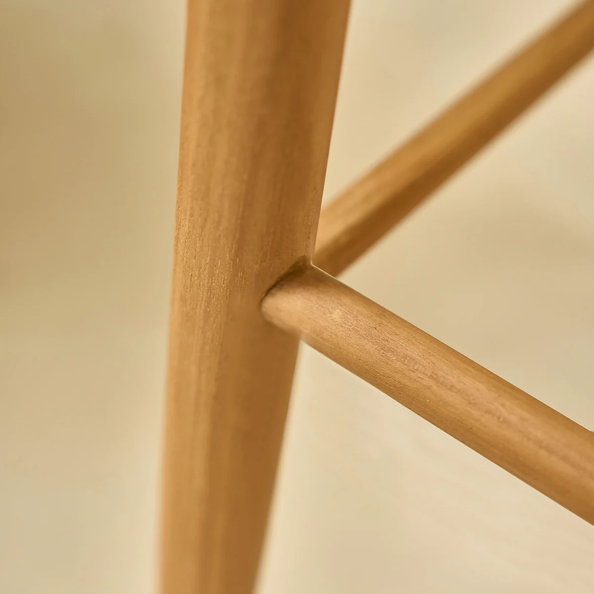Tabouret de bar en teck massif 75 cm - Image 6