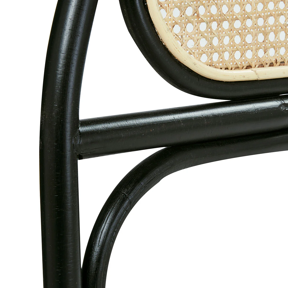 TĂȘte de lit en cannage et rotin noir 160 cm - Image 6
