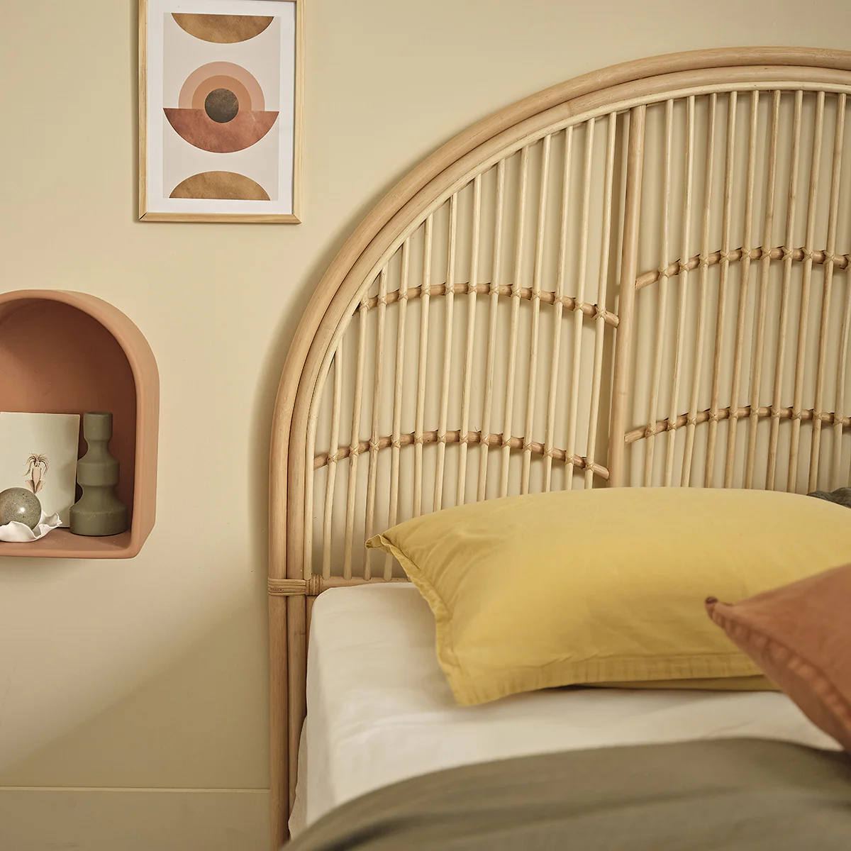 TĂȘte de lit en rotin 140 cm - Image 6