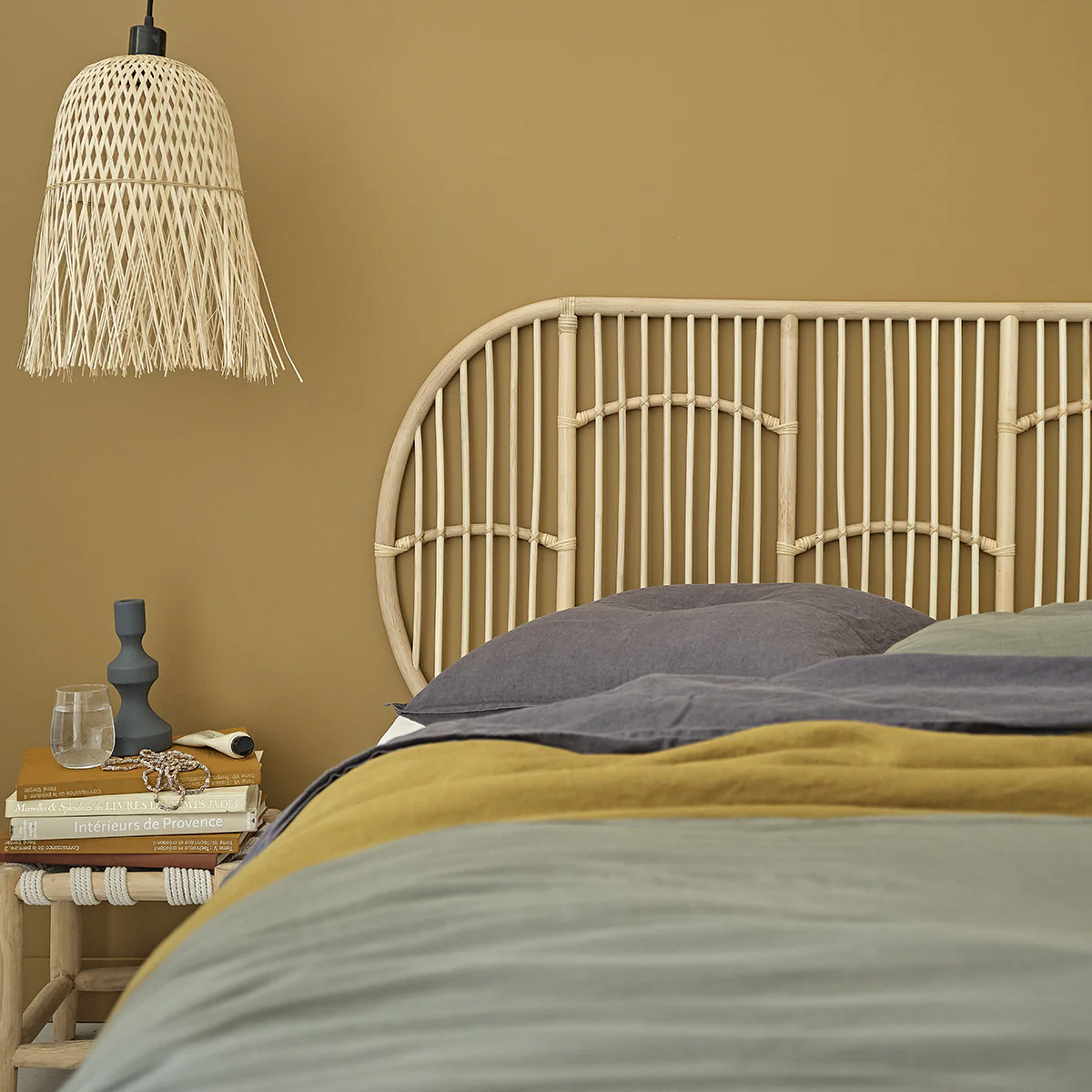 TĂȘte de lit en rotin 160 cm - Image 3