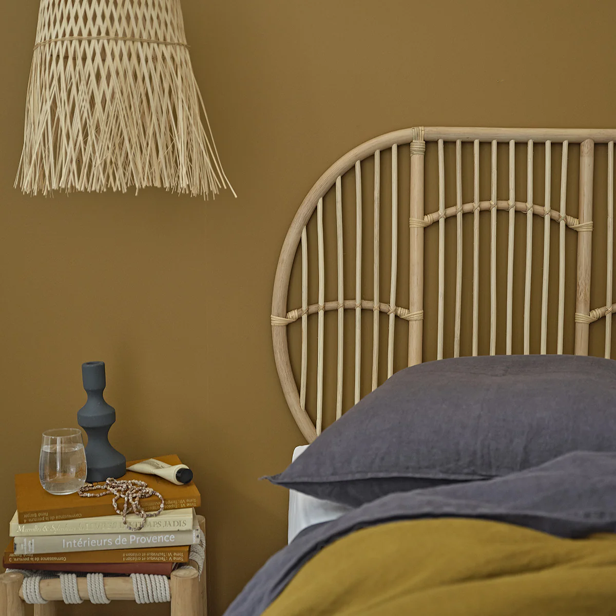 TĂȘte de lit en rotin 160 cm - Image 6